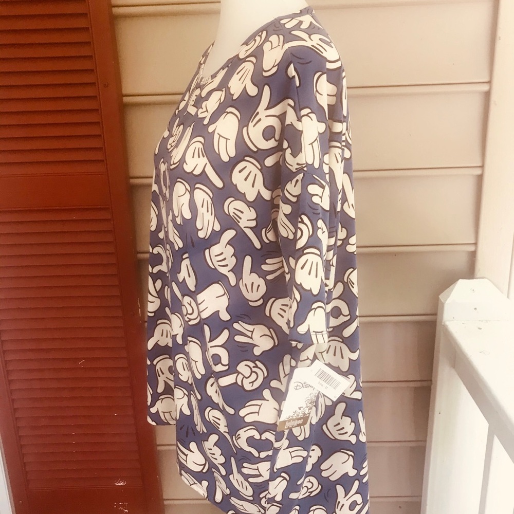 LuLaRoe Disney Mickey Hands Irma Top M FREE SHIP - Picture 2 of 5